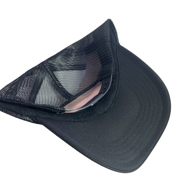 NEW VINTAGE PALM TREE LOS ANGELES RAIDERS BLACK RETRO MESH TRUCKER HAT CAP ADULT - Picture 2 of 3